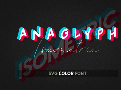 Anaglyph Isometric SVG Color Font 3d abstraction alphabet anaglyph bold color design download effect font illustrator isometric isometric design letters logo photoshop psychedelic svg text vector