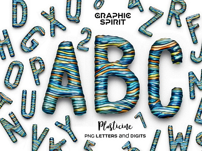 Plasticine PNG Font