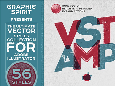 VSTAMP — Vector Stamp Effects Styles actions backgrounds design drawn effects grunge illustrator ink logo press print retro rubber stamp styles swatches texture typography vector vintage