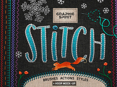 Ps STITCH: Brushes, Actions, Styles