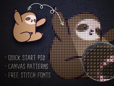 Download Cross Stitch Photoshop Action By Graphic Spirit On Dribbble