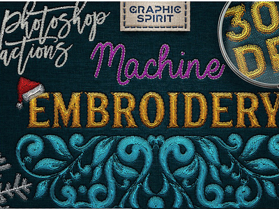 Machine Embroidery Photoshop Actions