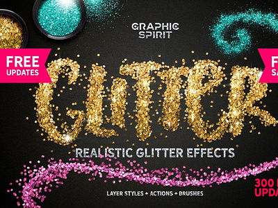 GLITTER PRO Styles, Actions, Brushes