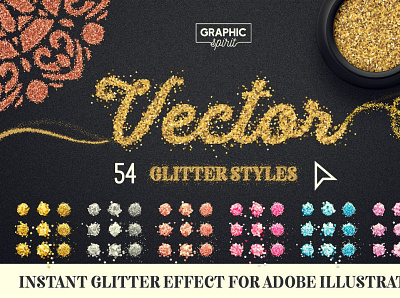 VECTOR GLITTER For Adobe Illustrator ai design effect illustrator