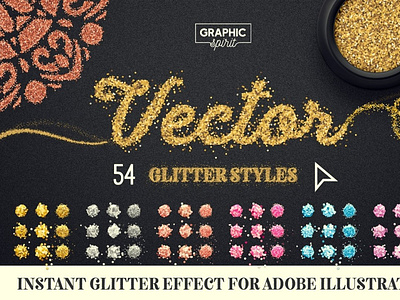 VECTOR GLITTER For Adobe Illustrator ai design effect illustrator