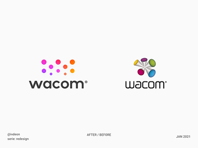 WACOM / Concept by: Deon branding design icon logo minimal points redesign w wacom