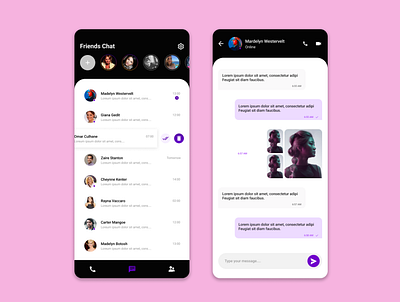 Daily UI #013 Chat App Design appdesign chatapp chatappdesign dailyui dailyui013 dailyuichallenge design figma ui uidesign uidesigner uiux