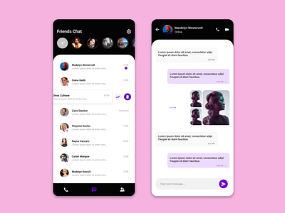 Daily UI #013 Chat App Design