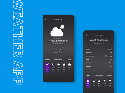 Daily UI #037 Weather App dailyui dailyui037 dailyuichallenge design figma mobileapp ui uidesign uidesigner uiux userexperience weatherapp