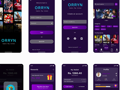 Online Gaming App UI/UX Case Study appdesign dailyuichallenge design figma online gaming ui uidesign uidesigner uiux userdesigner useresxperience userinterface