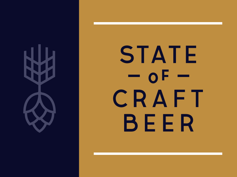 State of Craft Beer barley hops lettering monoline