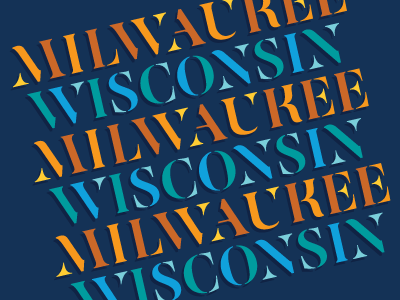 Milw. Wisc. milwaukee typography