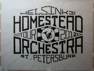 Homestead Orchestra Tour 2012 geometric lettering