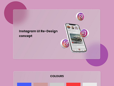 Instagram UI Re-Design Concept app branding design graphic design illustration logo typography ui ux vector