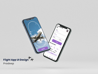 Flight App UI Design app branding design graphic design illustration logo typography ui ux vector