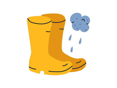 Rubber rainboots