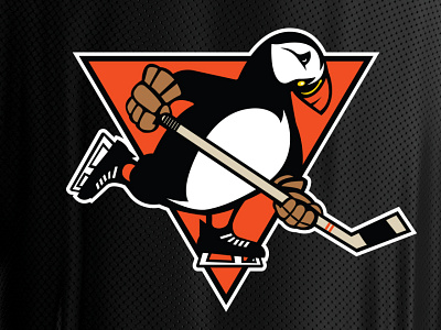 Puffin Hockey Logo design illustration logo