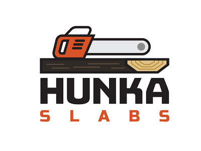 Hunka Slabs Logo branding design logo