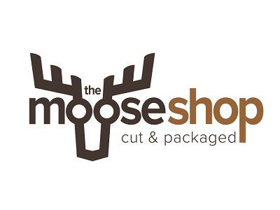 The Moose Shop branding illustration logo