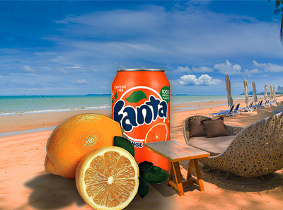 Manipulation add beach graphic design lemon manipulation post