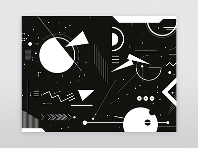 Trainway Covering 4 abstract abstract art abstraction animation bauhaus black constructivism dribbble geometic geometry illustration lissitzky moon motion night space white