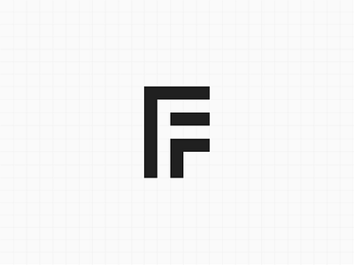 FFF black branding dribbble f letter f logo f monogram flat font letter lettering logo logotype minimal type type design white