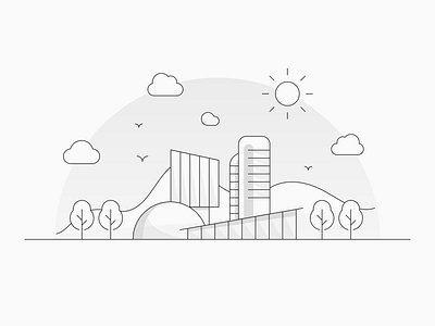 Office Illustration black black and white design dribbble geometric geometry icon iconography illustration line line art lineart lines linework minimal office space white work workspace