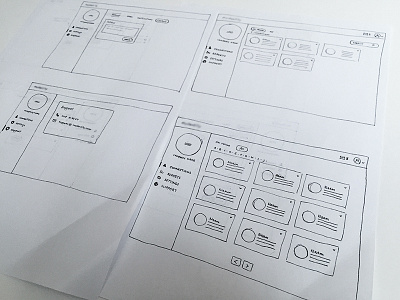 Wireframe sketches