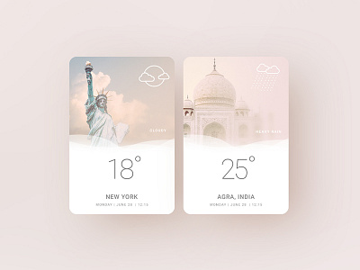 Weather App Widget app app ui app ui kit design ux weather widget