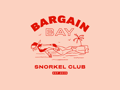Bargain Bay bay branding british columbia club design illustration logo snorkel snorkeling swimming water westcoast