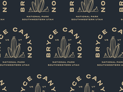 Bryce Canyon badge badgedesign brycecanyon cactus canyon nationalpark nationalparkbadge parkbadge pattern