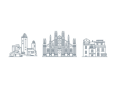 Italy Icons buildings design icons illustration italy