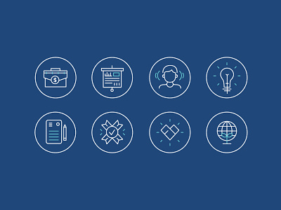 Icon Set blue branding design icon illustration