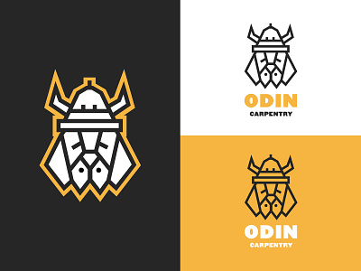 Odin branding builder carpentry design illustration logo odin viking