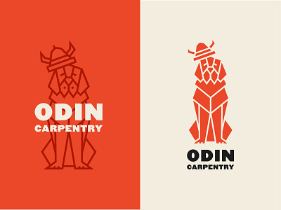 Odin Carpentry branding carpentry design illustration logo odin