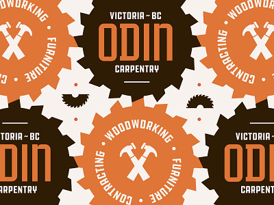 Odin Pattern branding carpentry design illustration logo odin pattern victoria woodworking