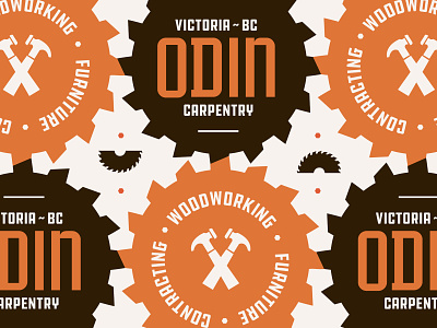 Odin Pattern branding carpentry design illustration logo odin pattern victoria woodworking