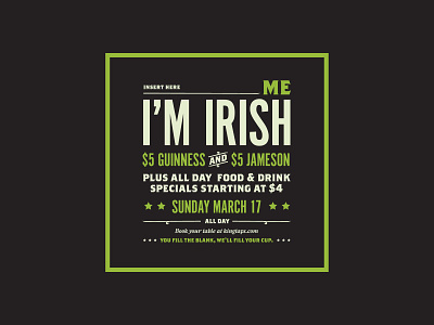 I'm Irish design green irish logo saint paddys saintpatrickday typelockup typogaphy