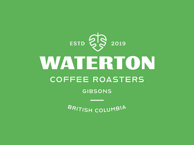 Waterton branding british columbia coffebranding coffee design leaf logo monstera