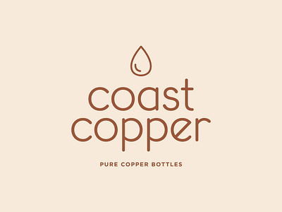 Coast Copper branding copper design logo water waterbottle waterdrop