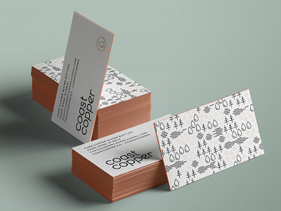 Coast Copper Business Cards branding british columbia businesscards coastcopper copper design illustration logo stationary vancouver waterbottle