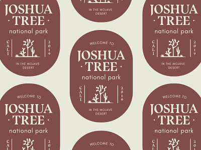 Joshua Tree National Park badge badge logo califonia desert illustration joshuatree logo mojave nationalpark