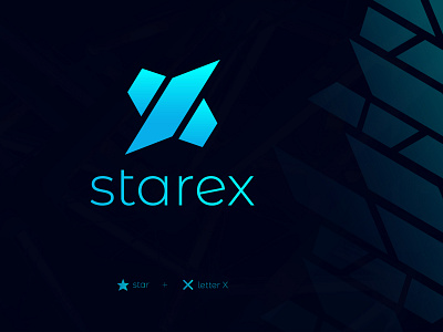 Starex branding clean concept creative dark design logo minimal