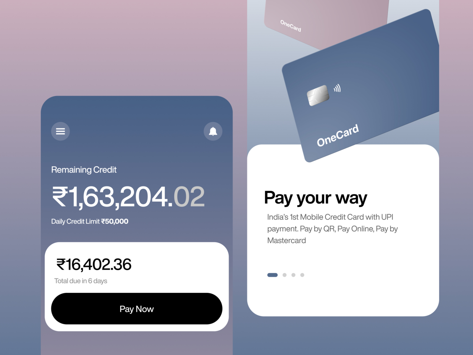 Credit card payment app by Deepak Maurya on Dribbble