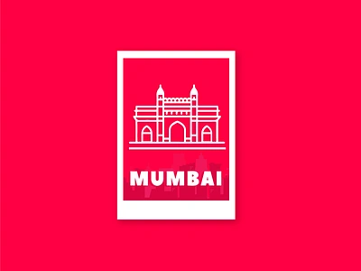 Mumbai Sticker clean contest dribbbleweeklywarmup gateway of india minimal monochrome mumbai red sticker warmup weekly warm up