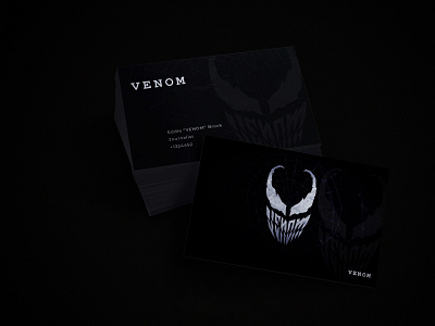 'VENOM' Business Card for weekly warmup black businesscard clean dark design dribbble dribbbleweeklywarmup venom