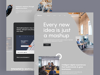 Digital agency landing page - Exploration