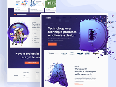 Digital agency landing page 2 - Exploration