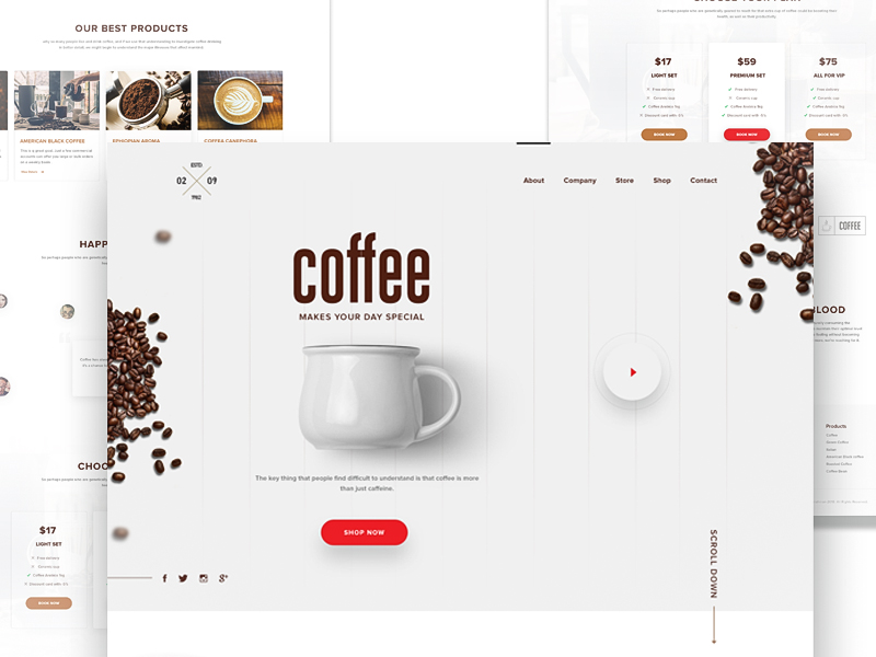 Coffee - landing page