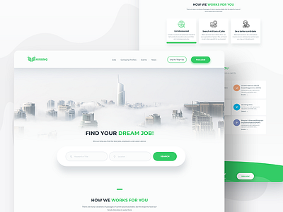 Hiriing.com - Job searching landing page